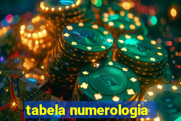 tabela numerologia